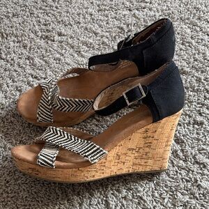 Toms Strappy Wedge Sienna  Sandals